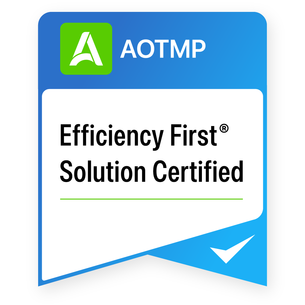 AOTMP Efficiency First Solution Certified badge