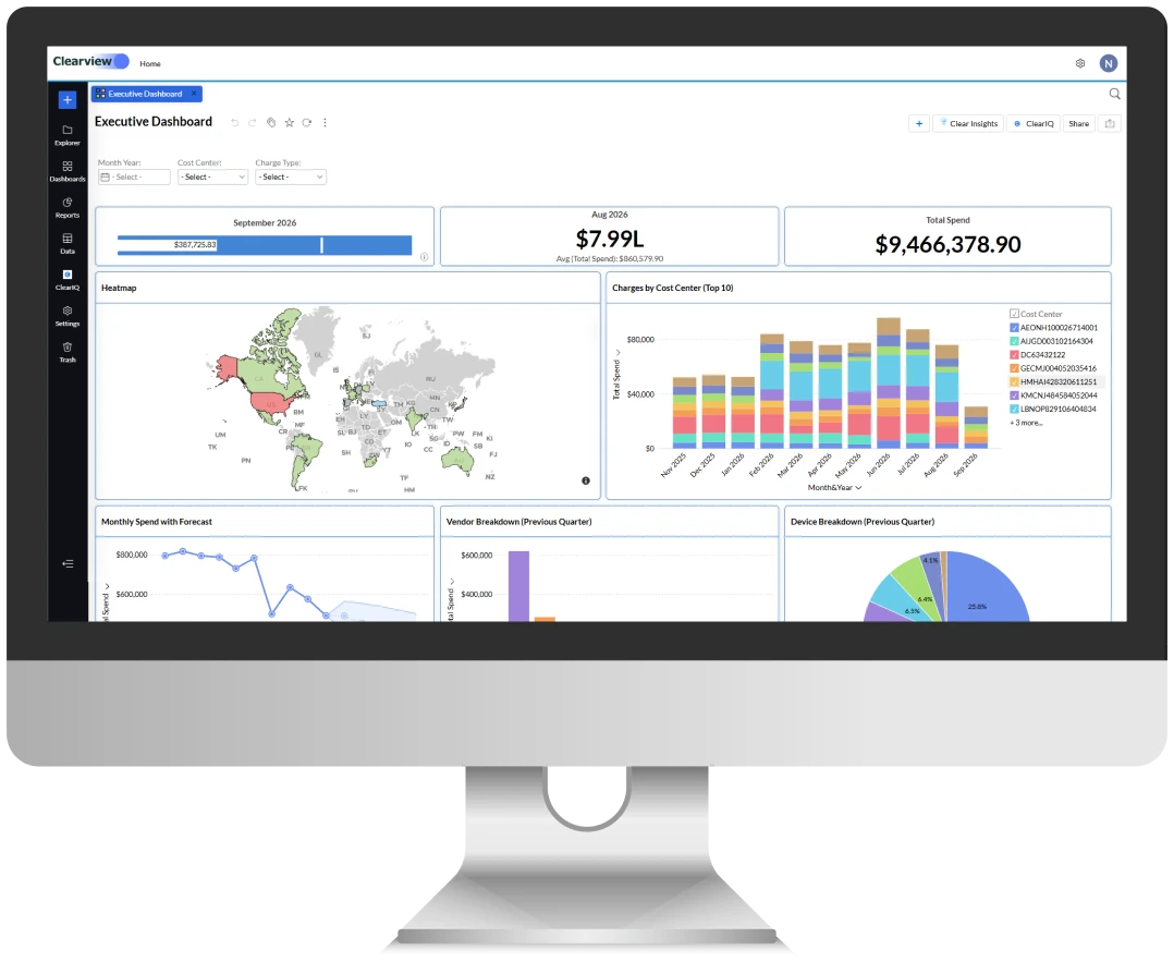 Clearview dashboard used by Valicom analysts